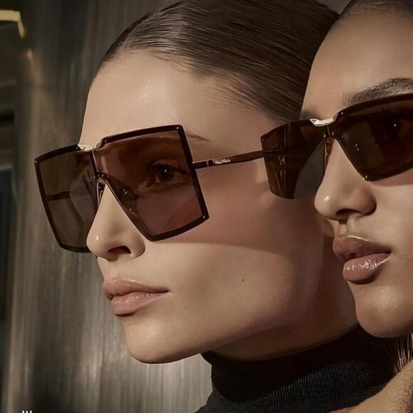 Max Mara MILLER MM0117 30N Shield Sunglasses - Deep Gold/Green main image 11